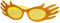 Alsino Sonnenbrille Herzbrille Fun-Brille Party Brille Photo-Booth Hippie, Einheitsgröße für Damen und Herren – (F-008) Madam Edna gold