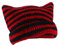 SLGE Y2k Gothic Knitted Cat Ear Little Devil Hat Women Kawaii Winter Handmade Beanie Female, Crochet Hats for Women Cat Beanie Vintage Beanies (Black+Red)