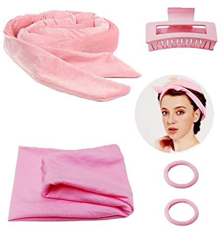 Haarnudel,Haarband Locken über Nacht,Heatless Curls Band,Heatless Hair Curler,Haare Locken Ohne Hitze für Lange Haare,Lockenband über Nacht für Mittleres Langes Haar