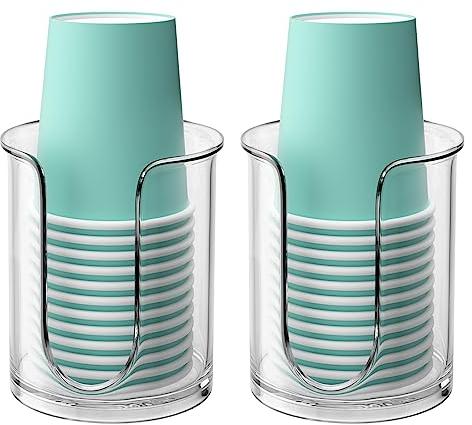 Badezimmer-Becherspender, 142 ml, 2 Stück, Mundspül-Becherhalter für Badezimmer, kleiner Einweg-Becherhalter für 142 ml Pappbecher und Mundspülbecher
