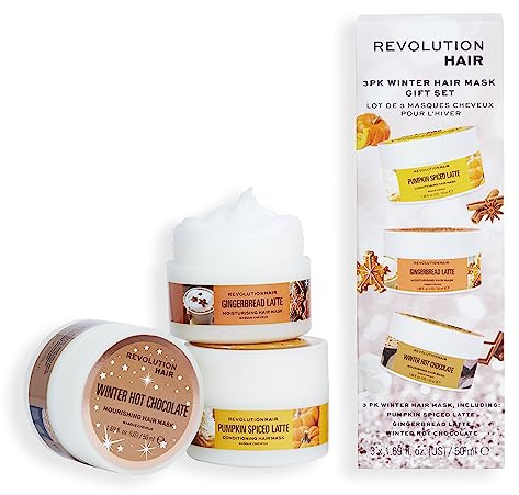 Revolution Haircare 3er-Pack Winter Haarmasken Geschenkset - 3 winterliche Haarmasken inklusive für weiches & genährtes Haar