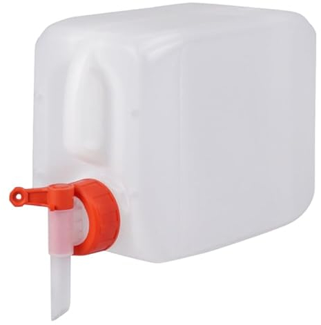 Jerrycanshop Jerrican en plastique 2,5 l avec robinet pour liquides, eau et aliments dangereux, Bidon UN – 2,5 l – Plastique (PEHD) – Sans BPA – Naturel