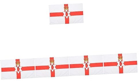 Yardwe 5st Nordirland-Flagge Hoffahne Länderflaggenbanner Dekorationen Mit Irischen Flaggen Irische Heraldische Ösenflaggen Nordirland-außenflagge Meirge Draussen Polyester Große Fahne