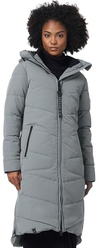 MARIKOO Damen Winterjacke Stepp Winter Jacke gesteppter Wintermantel warm lang Mantel B949