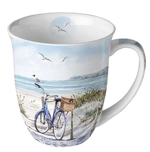Ambiente Tasse Fahrrad am Strand ca. 10,5 x 9,5 cm