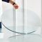 Runde Tischplatte aus gehärtetem Glas – 8 mm dick – Ersatz für runde Glastischplatte, starke Tragfähigkeit, runde Tischplatte, gebrauchte Business-Konferenztische, kleine Lazy Susan (Farbe: klar,