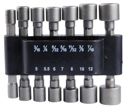 GroveEss 14 Pcs Socket Nut Drivers,Durable Hex Drill Bits Socket Set,Quick Change Impact Driver Socket Adapter Screwdriver Accessories for Hand Drill Electric Screwdriver Wrench