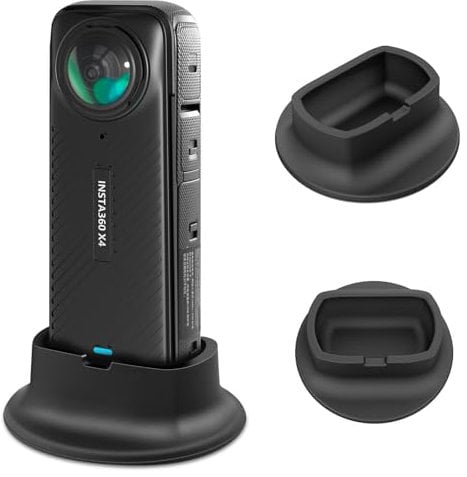 REYGEAK Camera Mount Stand Base for Insta360 X4,Silicone Non-Slip Desktop Mount,Base Gimbal Support Adapter Stabilizer for Insta 360 X4 Action Camera Accessories