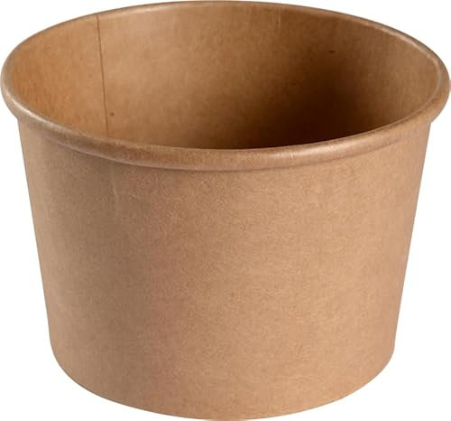 Abena Disposable Bowls | Pack of 50 Disposable Bowls for Hot Food Perfect for Soup & Pasta Like Dishes | Disposable Paper Bowls with A Diameter of 11.5cm and A Capacity of 500ml