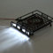 SustVita großer Metalldachträger, RC -Dachträger Gepäckträger mit LED -Licht quadratisch RC -Zubehör für 1/10 RC Crawler (4 White)