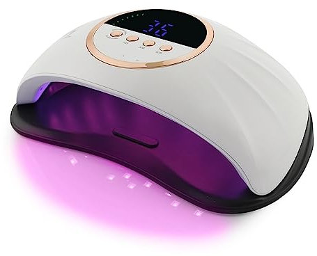 UV Nail Lamp, LED UV Nail Lamp Large Nail Dryer Doube Hands Use,69 LEDs UV Nail Lamps for Gel Polish Curing, Manicure Machine High Power Nail Art Equipment,for Gel Nails(Bianco)