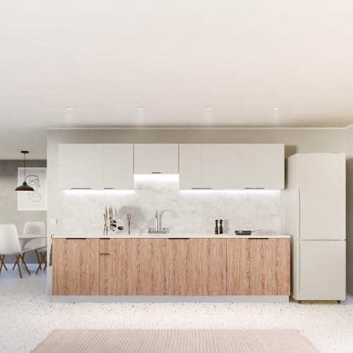 Blumfeldt Meuble Lave-Vaisselle - Design Moderne avec Plan de Travail MDF 30 mm, Surface Mélaminée Facile d'Entretien, Intégration Parfaite, Chêne Blanc