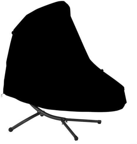 SMZhomeone Garden Sun Lounger Covers Outdoor Hanging Chaise Lounger Chair Cover Waterproof Protective Swing Chair Cover With Parasol 210D Oxford Black 185X116x198cm