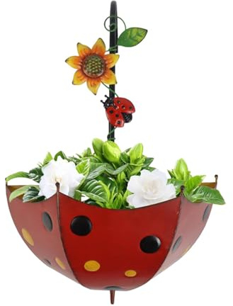 Umbrella Planter - Wall Umbrella Flower Pots | Walla Umbrellaa Planter, Decorative Walls Flower Pot, Plant Hanger Metal Flowers Pot Wall Decor, Handmade Plant Hanger For Bedroom, Offices, Garden