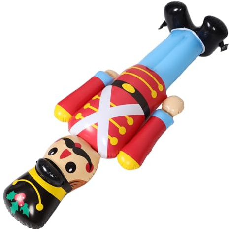 UPKOCH Große Aufblasbare Weihnachtsfigur Nussknacker Soldat PVC Deko Outdoor für Schaufenster Party Leicht Tragbar Detaillierte Verarbeitung Vielseitig Verwendbar