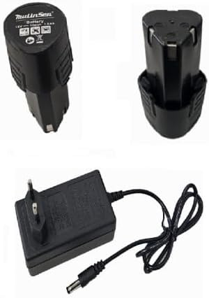 ricambio 2 Batterie 18v 1500mAh Mulinsen x Avvitatore Cesoie Forbici Miniflex ecc universale per tutti gli elettroutensili con stesso attacco,ricarica veloce + 1 Caricabatteria a filo
