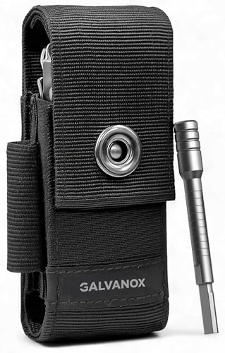 Galvanox Nylon Gürtel Tasche für Leatherman Multitools – Medium Holster mit Bit-Extender, kompatibel mit Wave, Wave Plus, ARC & Skeletool (11,4 cm)