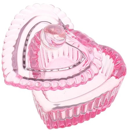 Hemobllo Vaso de Cristal Rosa Diseño Elegante Japonés para Manicura con Tapa en Forma de Cuenco para Remojar Uñas y Lavar Pinceles con Alto Brillo