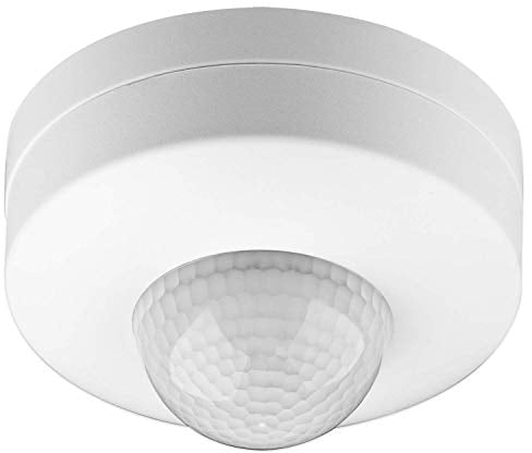 Goobay 96007 Infrarot Bewegungsmelder für Innen IP20, 3fach PIR Sensor 360° für LED Deckenleuchte Melder Decke Aufputz Montage 6 m Reichweite IDA Weiß