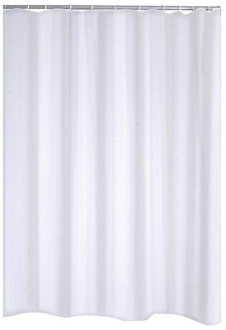 RIDDER Duschvorhang Textil Diamond weiß 180x200 cm