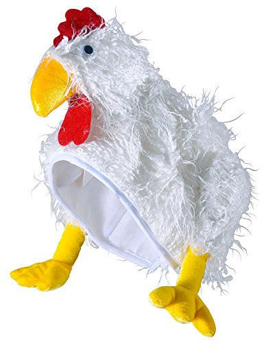 Party Discount NEU Hut Huhn, Plüsch, weiß