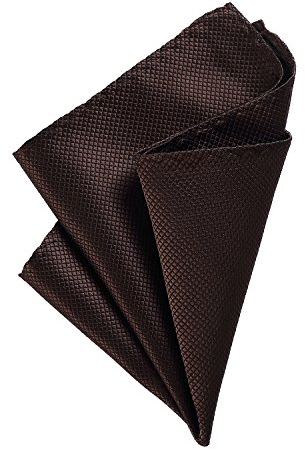 DonDon Herren Einstecktuch 21 x 21 cm formstabil und verstellbar für feierliche Anlässe braun
