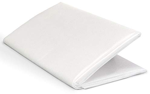 ZADAWERK® Bügelvlies - 40+18 g/m²- Weiß - 90 x 300 cm - Vlies einseitig - nähen - Stoffe - aufbügeln - Handarbeiten unsichtbar verstärken - mit Anleitung