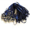 Set di 100 cordini blu con attacco a clip in metallo - Cordino da collo per porta badge identificativo (Blu, 100)