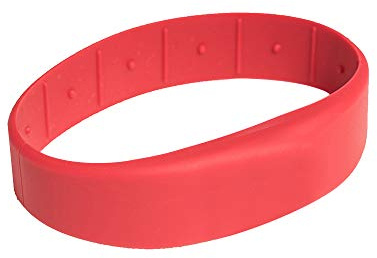 Gelikom RFID Armband SILA09 mit NXP MIFARE Classic® 1K 4-Byte-NUID (3 Stück, Rot, 58mm)