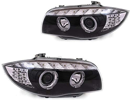 Set Scheinwerfer 1er E81 E87 Bj. 04-07 Angel Eyes Dragon Lights