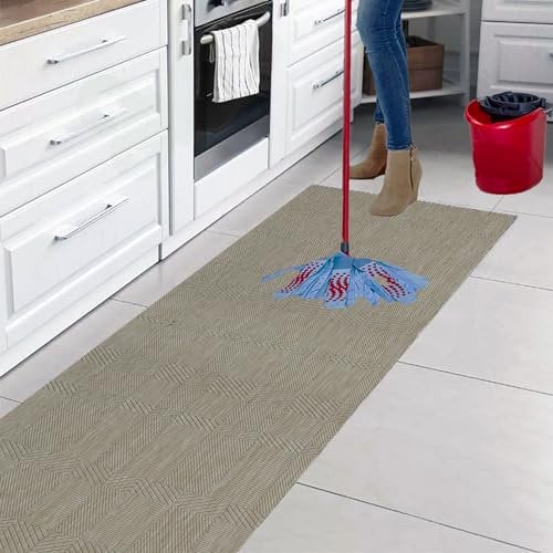 Tappeto passatoia cucina LAVABILE Lucy - ANTISCIVOLO aderisce perfettamente a terra non piega si pulisce con straccio - tappeti casa moderno (50X180, 01)