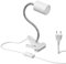 ledscom.de Klemmleuchte WAIKA mit Schwanenhals und Schalter weiß matt + LED Lampe weiß 3-Stufen Dimmen 609lm