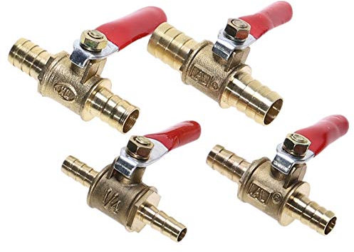 Durevole 6mm-12 millimetri Hose Barb Inline Ottone Acqua Olio Aria Gas Linea Chiusura del carburante valvola a sfera Raccordi Per cucine da giardino (Size : Tube 8mm)