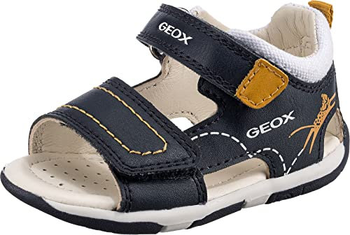 Geox Bébé Garçon B Sandal Tapuz Boy B Premiers Pas, Navy/Ochre, 20 EU