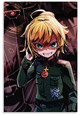 Anime Saga of Tanya The Evil 1 Kunstdruck auf Leinwand, modernes Design, 40 x 60 cm