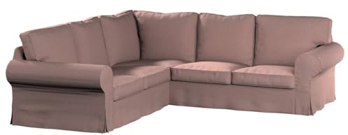 dekoria Ersatz für Bezug für Ektorp Ecksofa Sofahusse passend für Modell Ektorp Altrosa