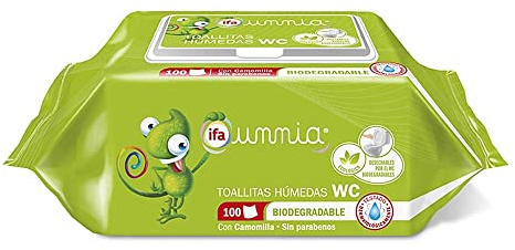 Ifa Unnia Lingettes humides WC biodégradables à la camomille - 100 unités.