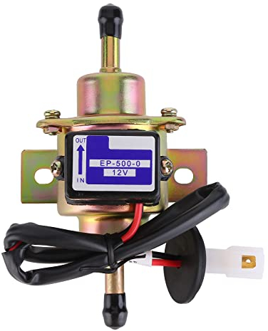 Aublinto Auto Elektrische Kraftstoffpumpe,12V Kraftstoff Pumpe Kit Inline Kraftstoffpumpe Universal Förderkraftstoffpumpe Gas-Diesel-Benzin-Kraftstoffpumpe für Vergaser-Rasenmäher EP-500-0