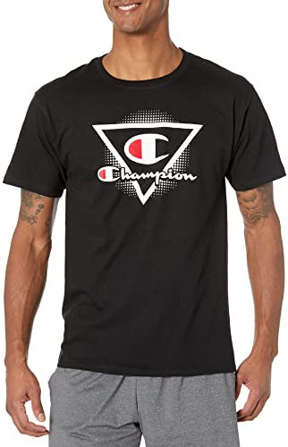 Champion Herren Classic, Triangle Graphic T-Shirt, Schwarze Dreieck-Grafik, L