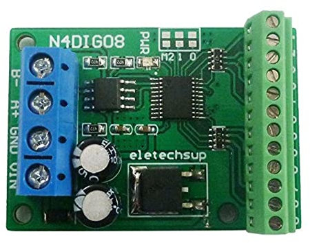 Nicfaky 8Ch Eingang/Ausgang Digitaler Schalter TTL LvTTL CMOS RS485 IO-Steuermodul Modbus Rtu Board für PLC Relais, (mit Terminal)