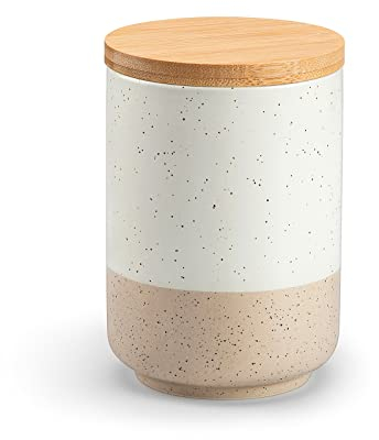 vancasso Vorratsdosen Keramik, Vorratsbehälter mit luftdichten deckel, 550 ml, Dauerhaft aufbewahrung dosen für Kaffee, Zucker, Tee, Müsli, Mehl, Gewürze, rund