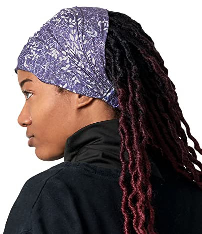 Nachhaltiges breites vorgebundenes Yoga-Stirnband – Baumwolle Öko-Stirnbänder für Frauen Boho Haarbänder für Frauen Lila