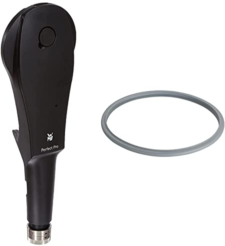 WMF Pro Mango Completo, Negro Plus Junta de Goma para Tapa, Silicona, Gris, 22 cm