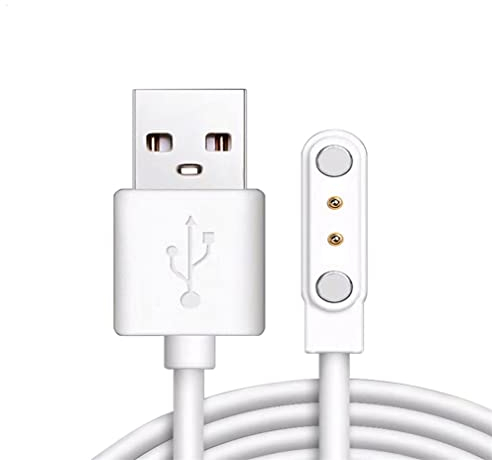 LiLiTok 2/4Pin Magnetisches Ladekabel 2.84/4.0/7.62mm Abstand Magnetisches Ladekabel für Smart Watch Armbanduhr Entsafter USB Ladegerät (2 pin 4,0 mm)