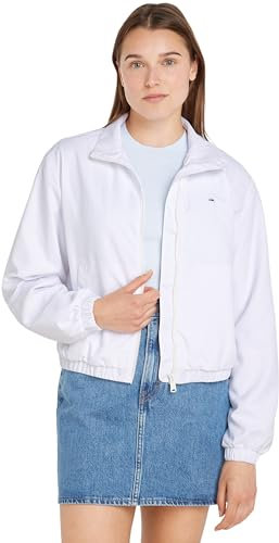 Tommy Jeans Veste Femme Windbreaker Mi-Saison, Blanc (White), M