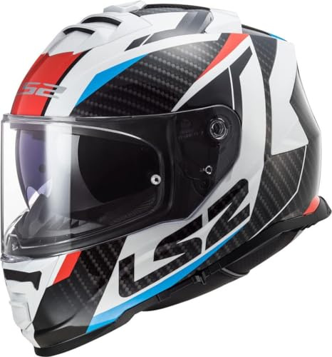 LS2, Integraler Motorradhelm STORM II RACER Gloss Blue Red, XS