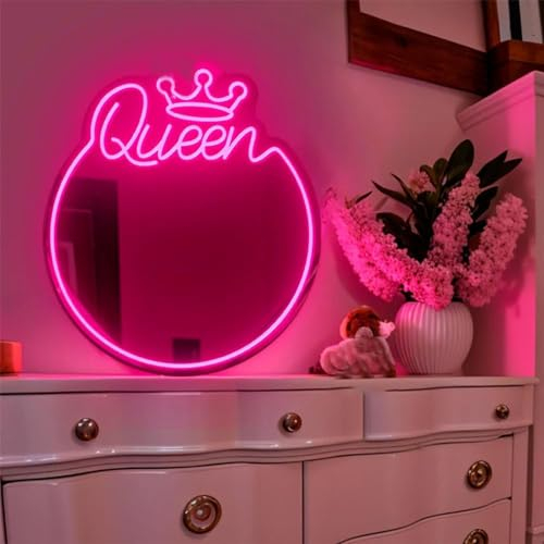 Miroir Acrylique LED néon en Forme de cœur/Chat/Lettre/ondulé, Miroir de sorcière, décoration Murale décoration de la Chambre à Coucher, de la Maison, du Studio, du dortoir, du Mariage