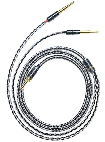 16 Strands 7N Single Crystal Copper/Silver Mixed Headphones Replacement Cables for Meze 99 Classics 99 Neo 99 Noir (3.5mm Plug)