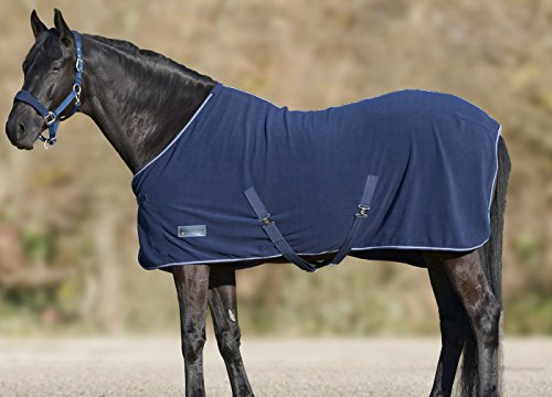 Amesbichler Reitsport Waldhausen Fleecedecke Economic dunkelblau Pferdedecke mit Kreuzgurten