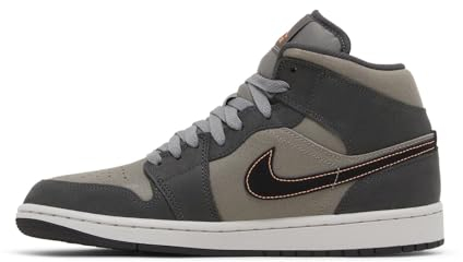 Nike Herren Air Jordan 1 Mid Schuhe Sneaker, Nachtstadion/Schwarz, 42.5 EU